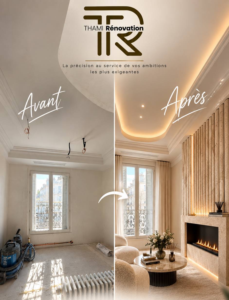 Salon avant / après